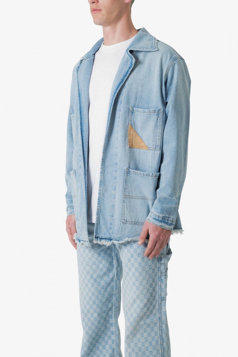 Jean Mnml Paneled Denim Jacket Bleu Clair  | SVK-4974285