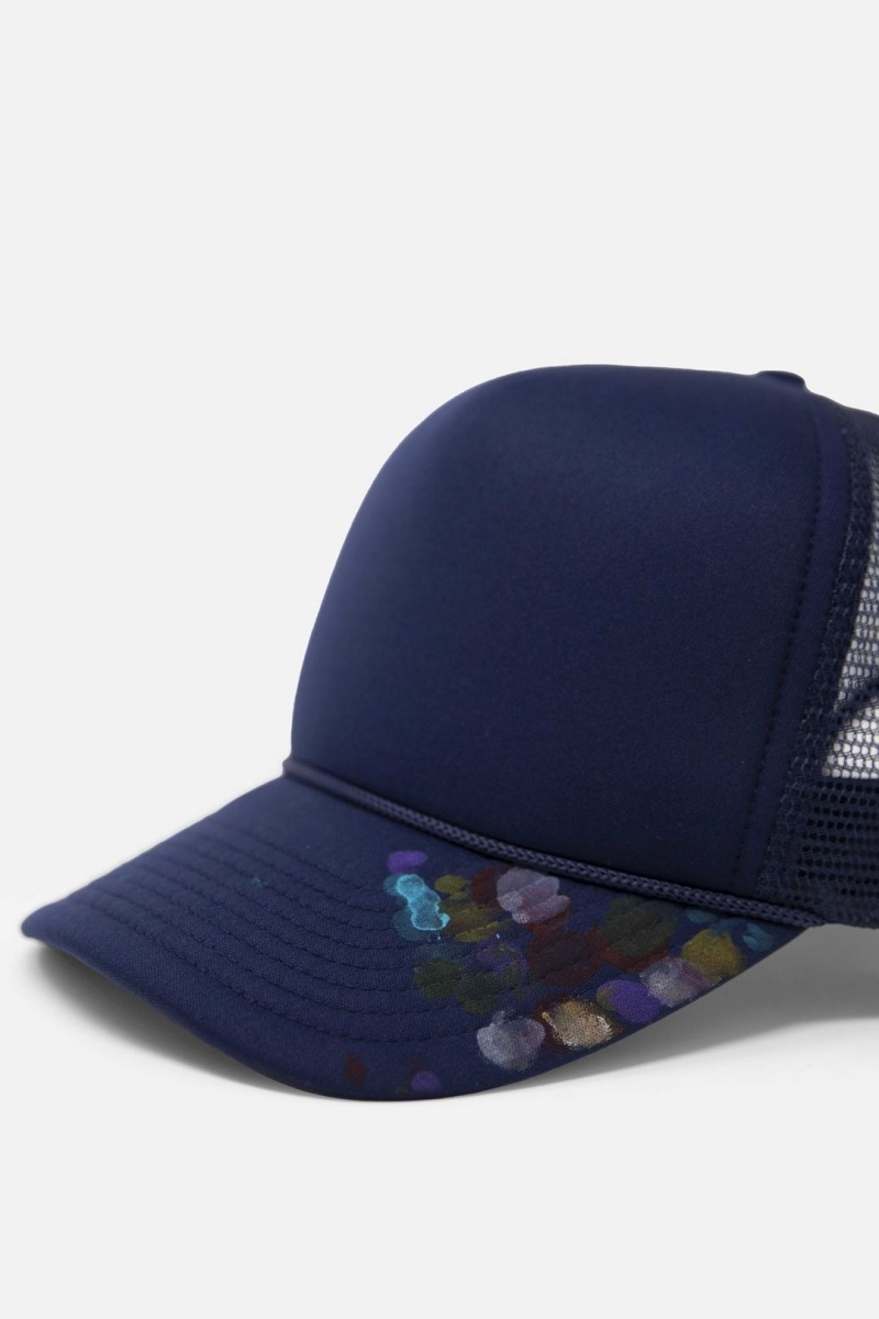 Chapeaux Mnml Painter Trucker Cap Bleu Marine Homme | CUQ-8521718