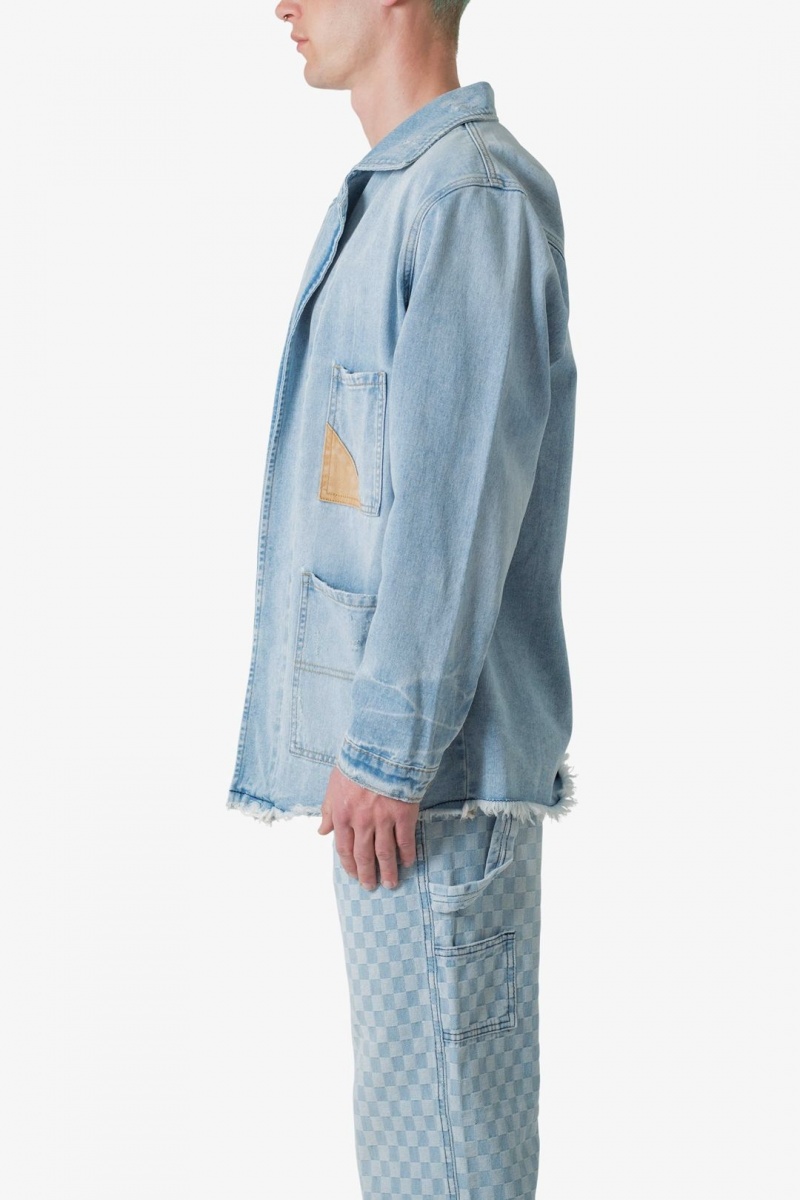 Jean Mnml Paneled Denim Jacket Bleu Clair  | SVK-4974285