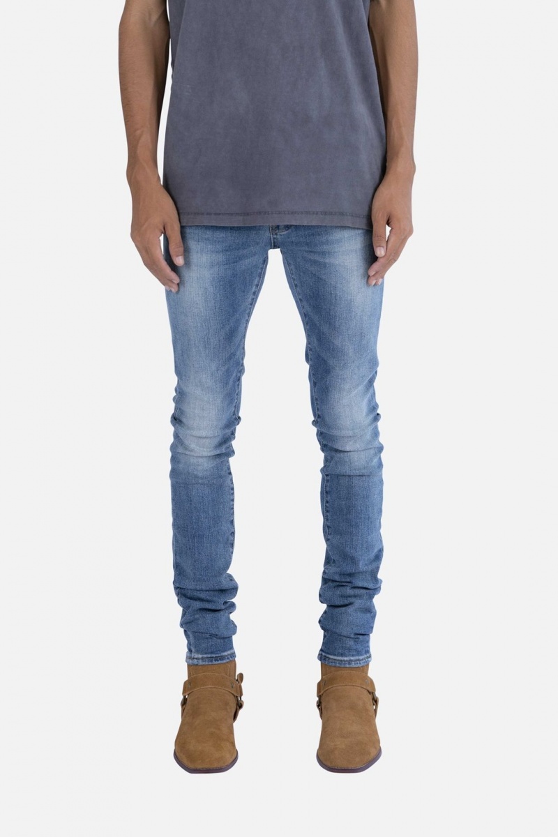 Skinny Denim Mnml X207 Mince Denim Bleu Homme | MOJ-1221406