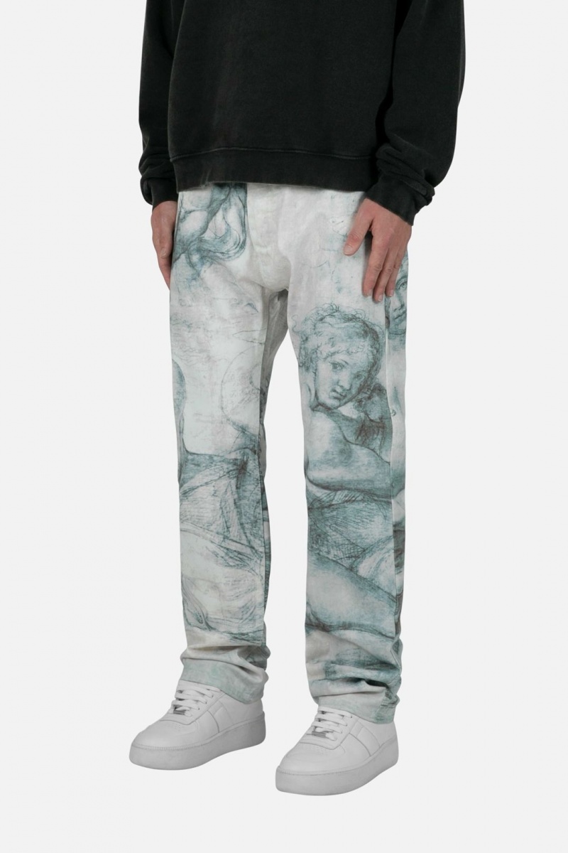 Baggy Denim Mnml V351 Art Baggy Denim Black/White Homme | QCM-8253624