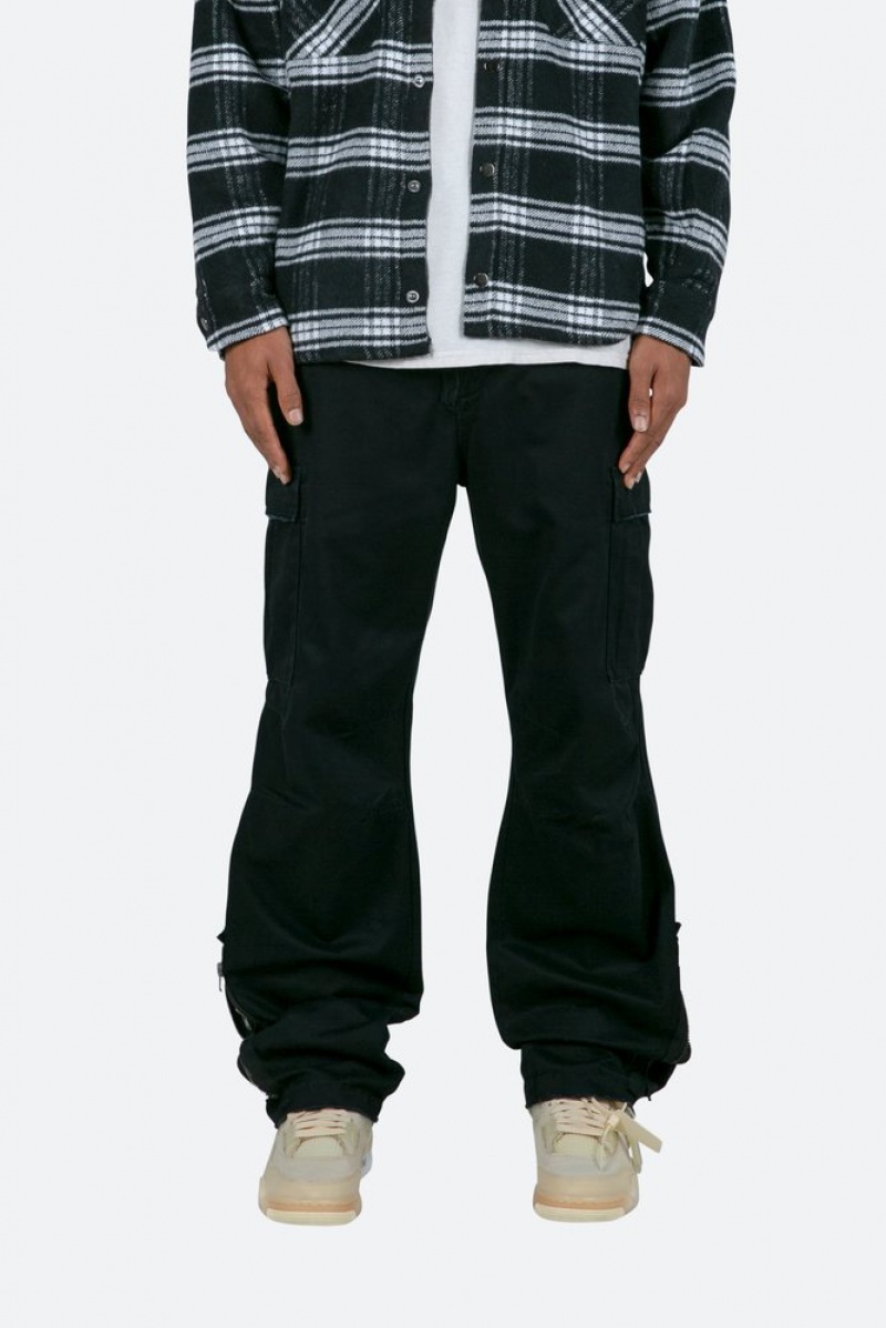 Cargos Mnml Zippé Denim Cargo Pants Noir  | CMP-4231758