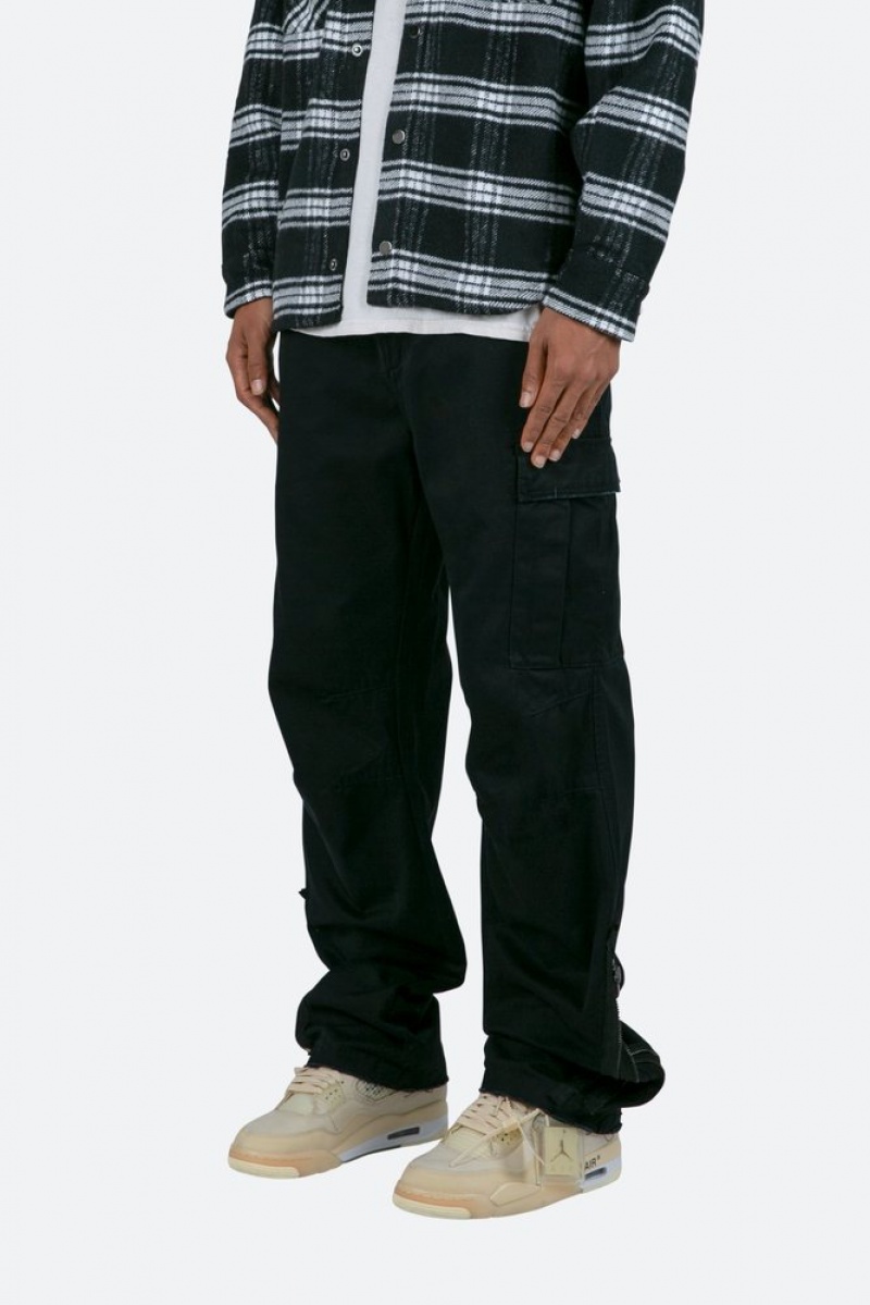 Cargos Mnml Zippé Denim Cargo Pants Noir  | CMP-4231758