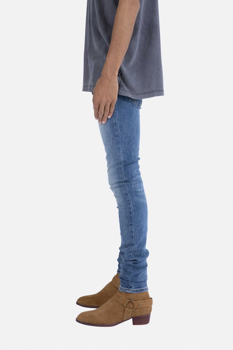 Skinny Denim Mnml X207 Mince Denim Bleu Homme | MOJ-1221406