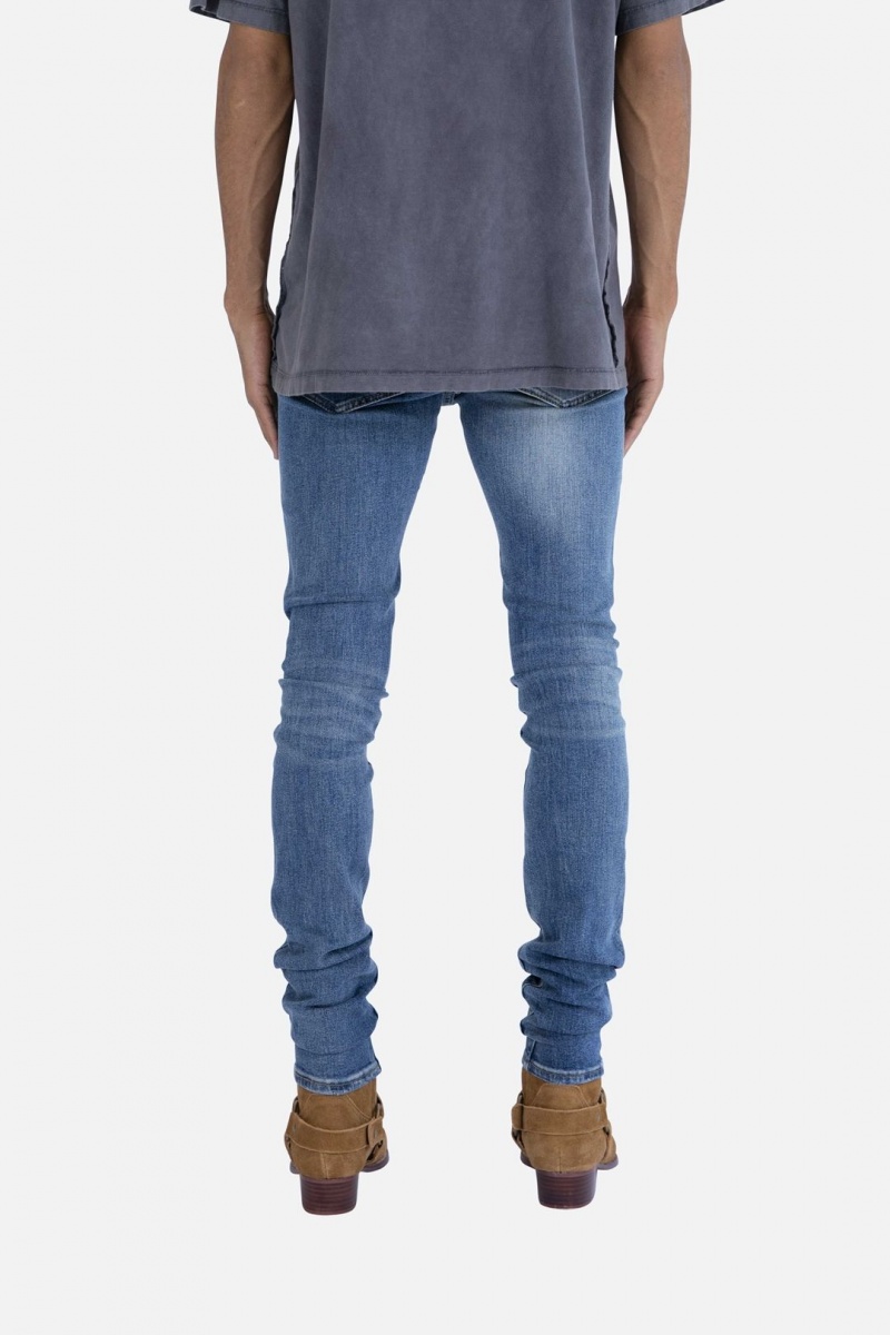 Skinny Denim Mnml X207 Mince Denim Bleu Homme | MOJ-1221406