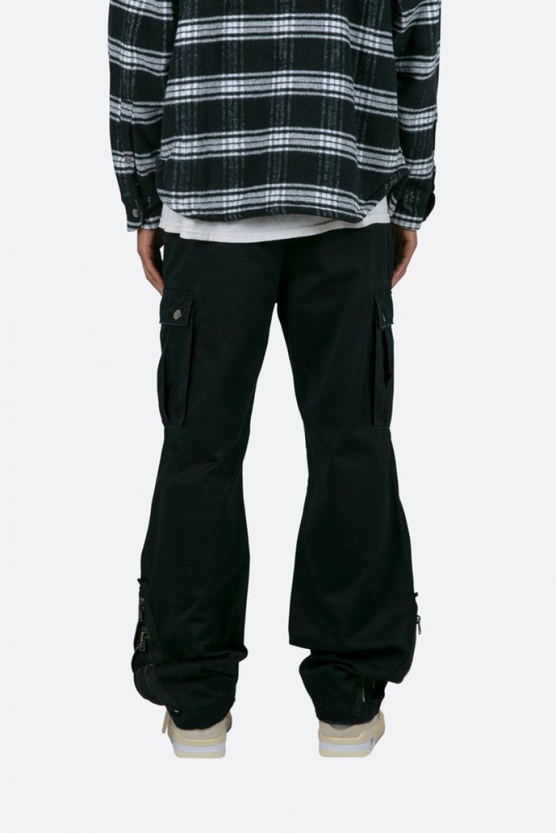 Cargos Mnml Zippé Denim Cargo Pants Noir  | CMP-4231758