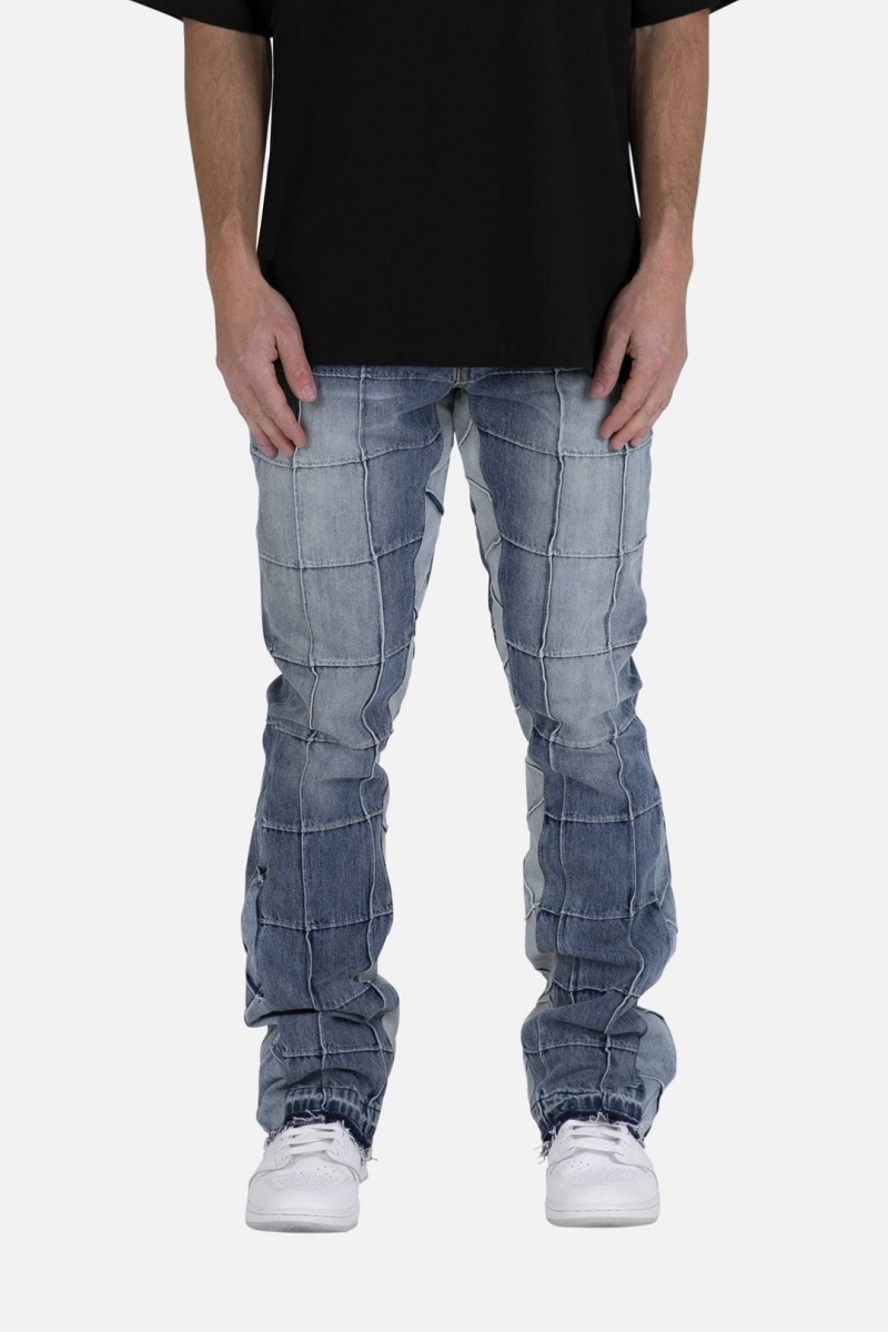 Flare Denim Mnml B420 Paneled Flare Denim Bleu Homme | SIG-6621798