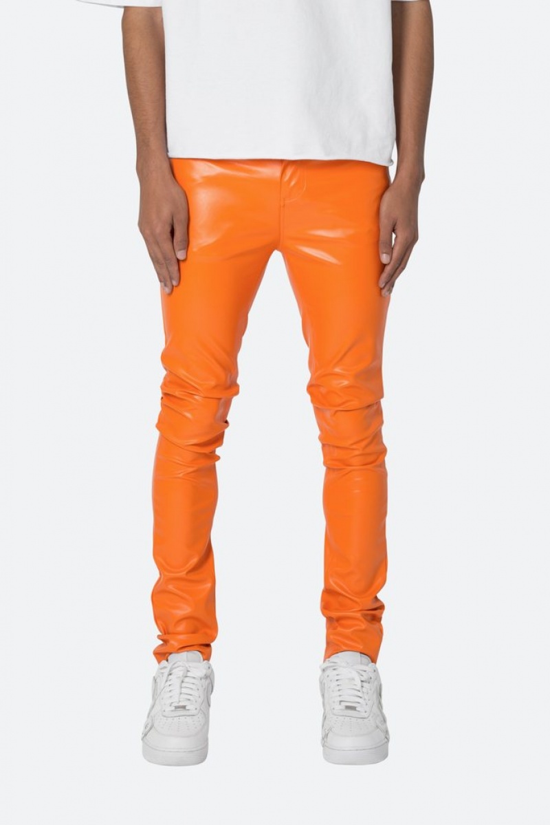 Skinny Denim Mnml X534 Cuir Mince Denim Orange  | JSW-2166896