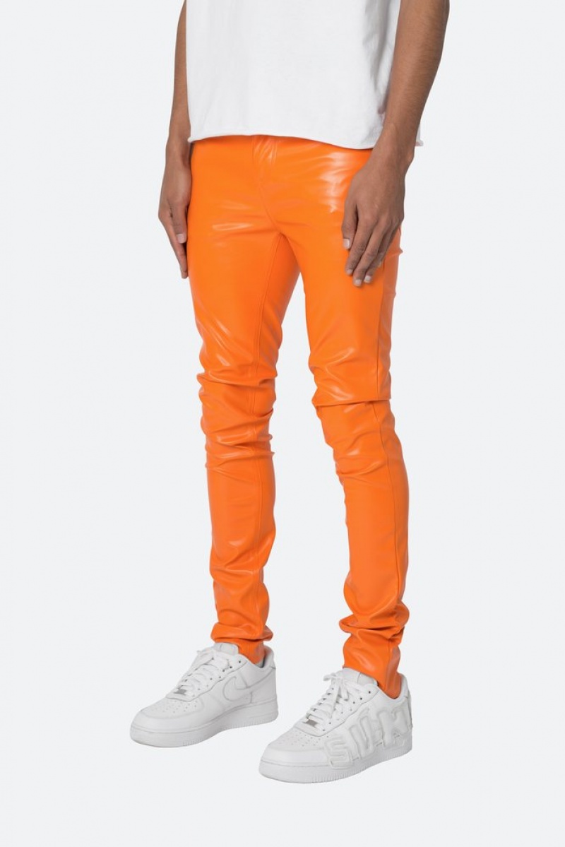 Skinny Denim Mnml X534 Cuir Mince Denim Orange  | JSW-2166896