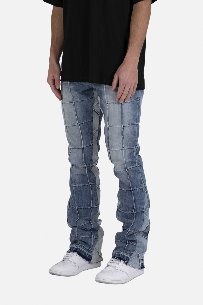 Flare Denim Mnml B420 Paneled Flare Denim Bleu Homme | SIG-6621798