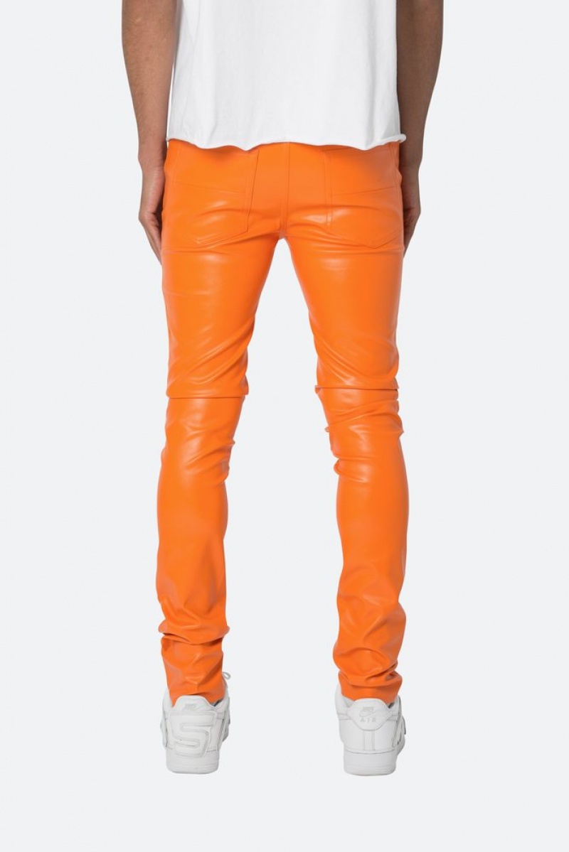 Skinny Denim Mnml X534 Cuir Mince Denim Orange  | JSW-2166896