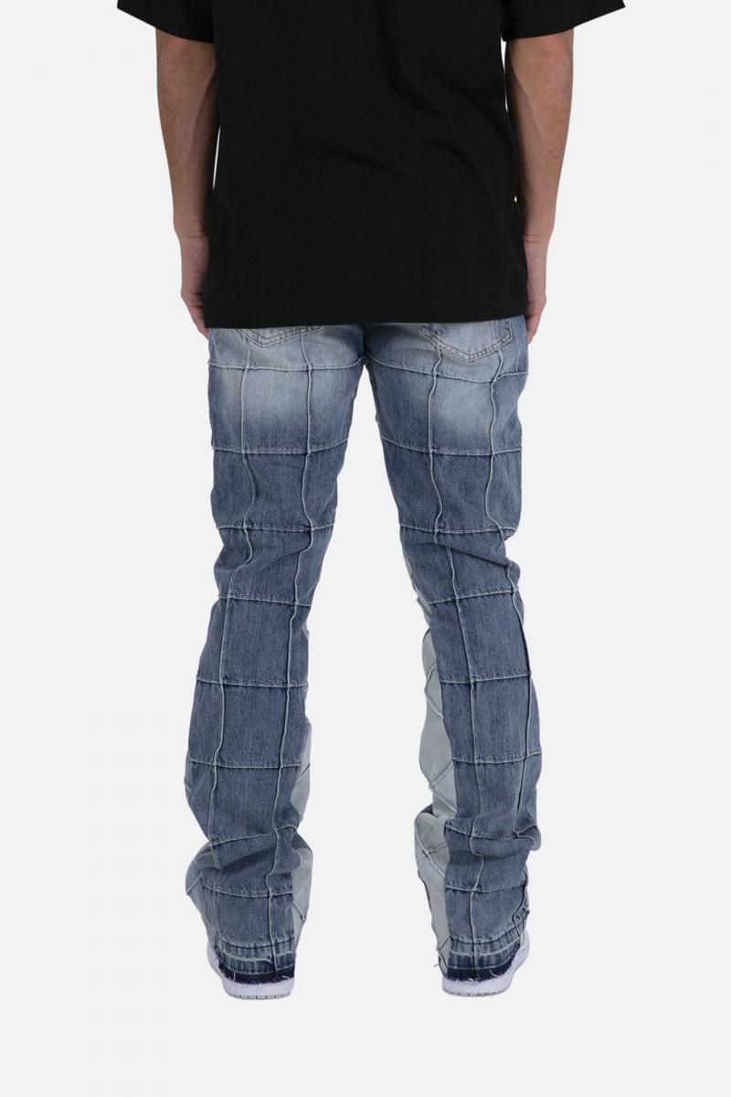 Flare Denim Mnml B420 Paneled Flare Denim Bleu Homme | SIG-6621798