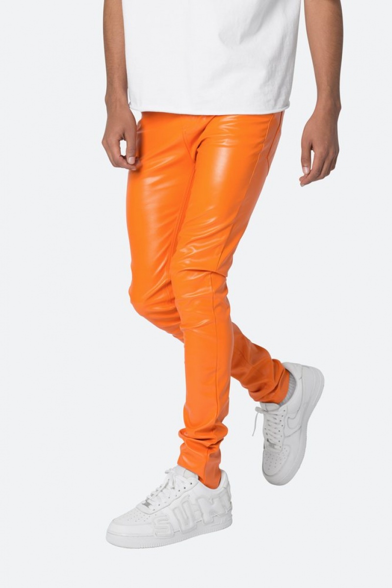 Skinny Denim Mnml X534 Cuir Mince Denim Orange  | JSW-2166896