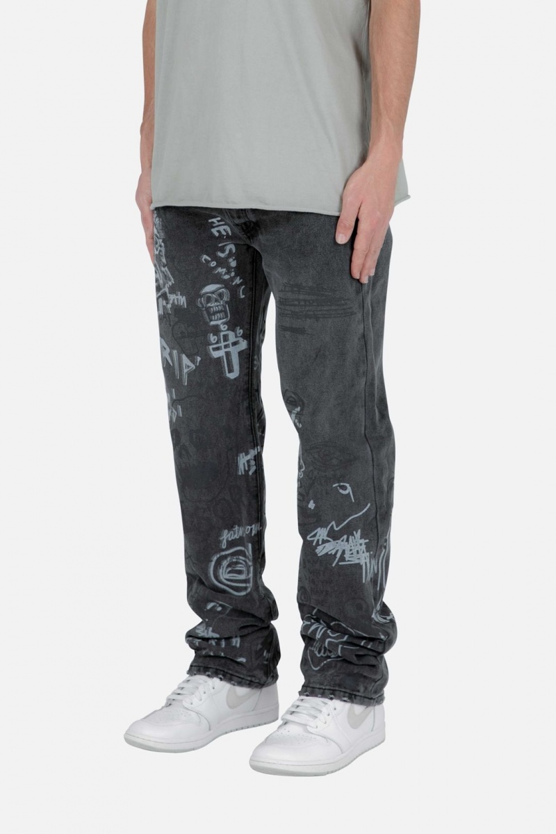 Baggy Denim Mnml V443 Terry Grave Baggy Denim Noir Homme | UBT-2076071