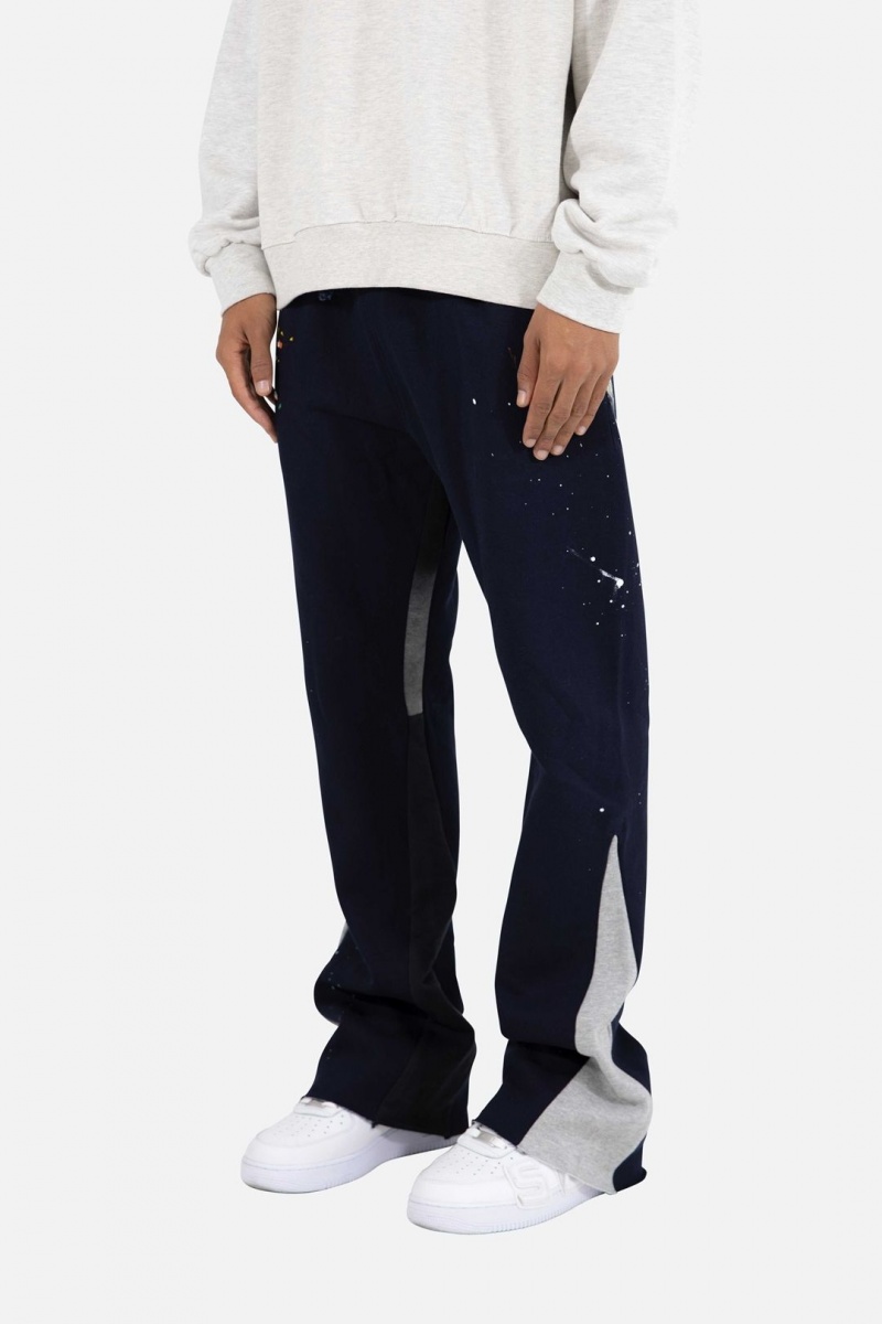 Pantalon Survêtement Mnml Contrast Bootcut Sweatpants Bleu Marine Homme | KAJ-9601917