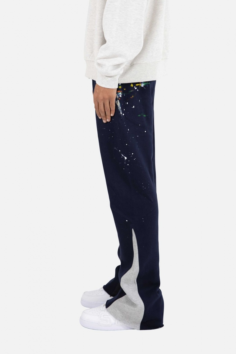 Pantalon Survêtement Mnml Contrast Bootcut Sweatpants Bleu Marine Homme | KAJ-9601917