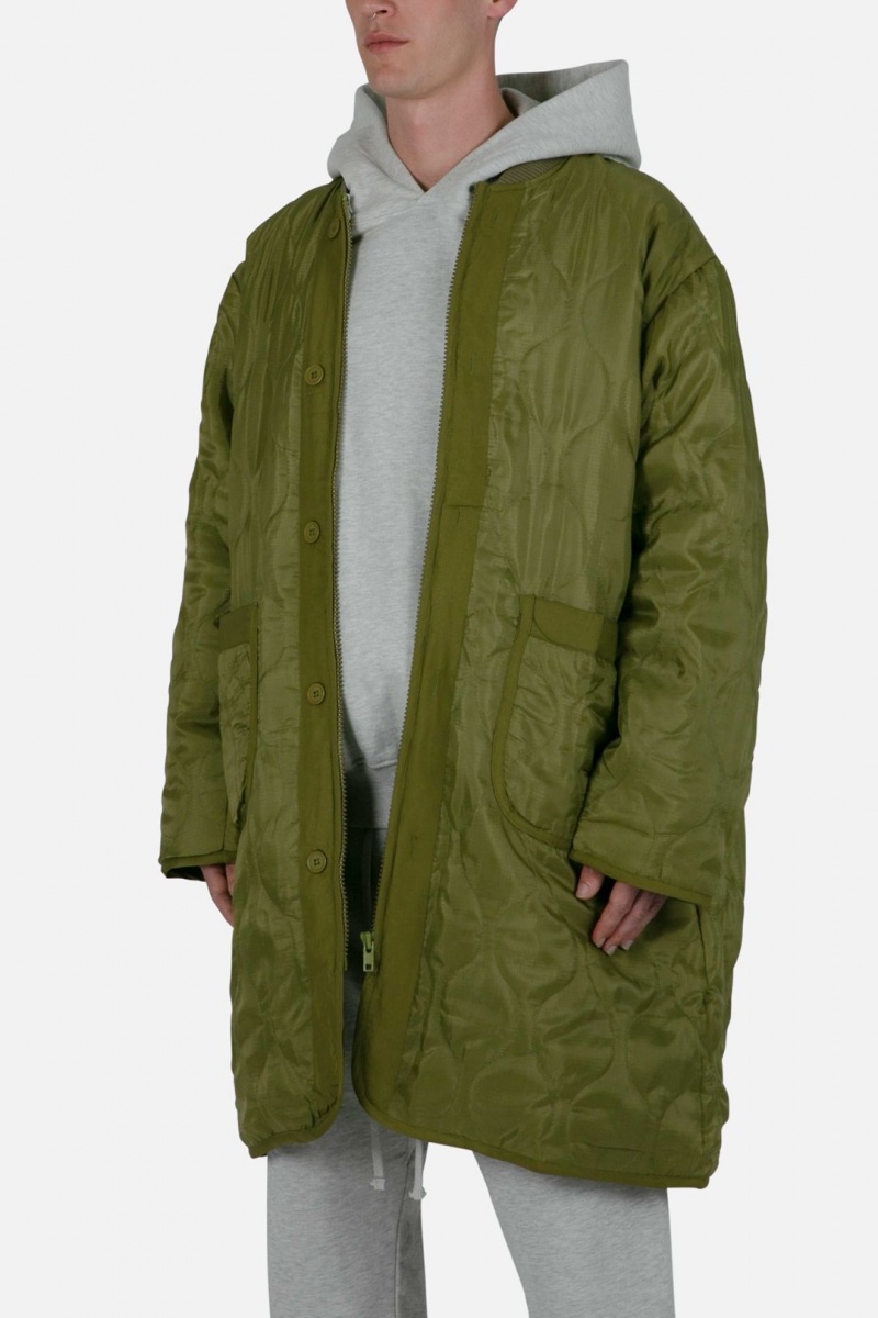 Vestes Mnml Zip Up Bomber Trench Vert Olive  | AJS-6221057