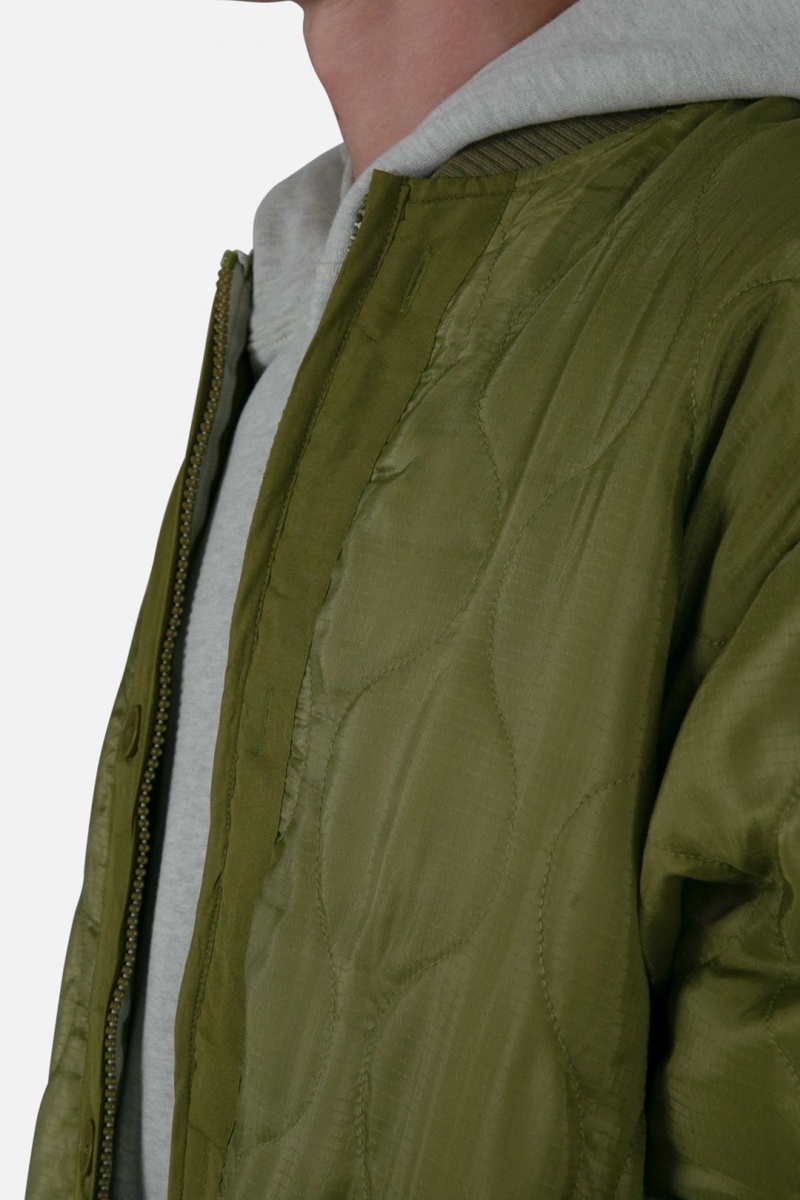 Vestes Mnml Zip Up Bomber Trench Vert Olive  | AJS-6221057