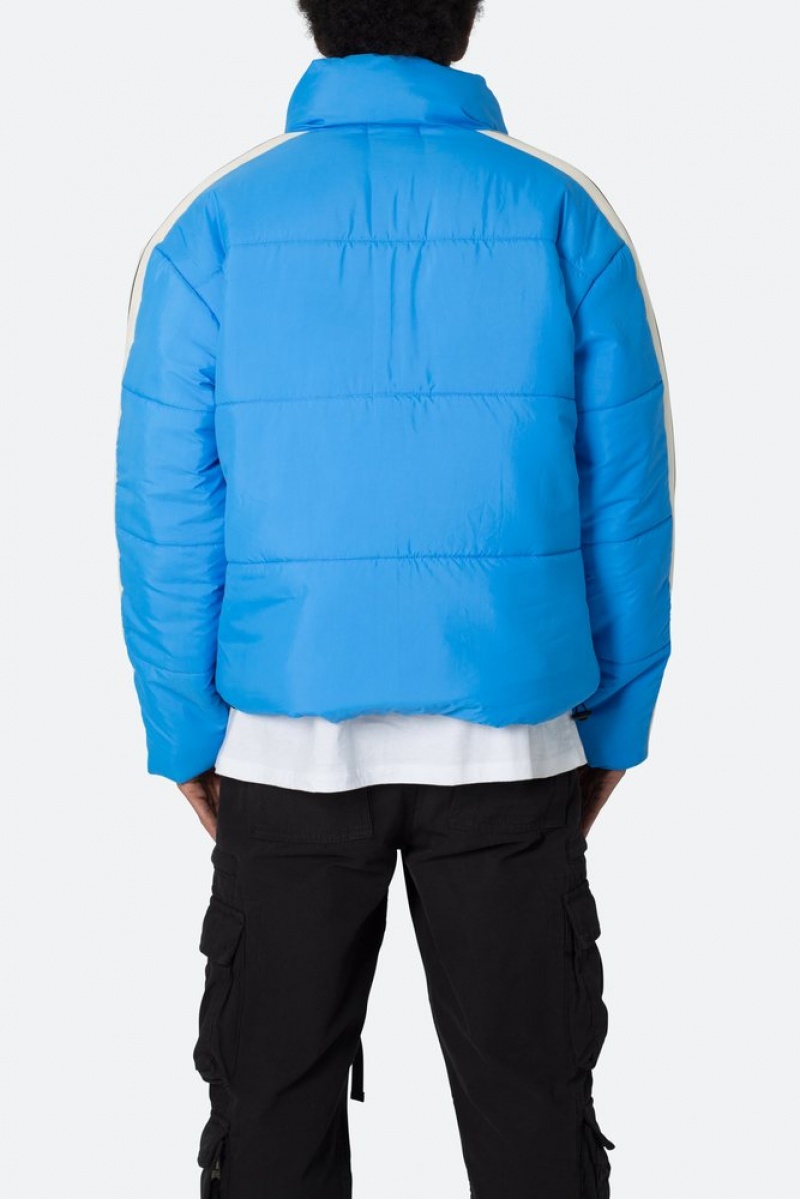 Vestes Mnml Rayé Puffer Jacket Bleu  | GAM-8924394