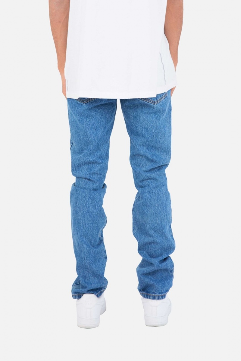 Straight Denim Mnml D261 Skeleton Droit Denim Blue/Red Homme | UPH-1803049