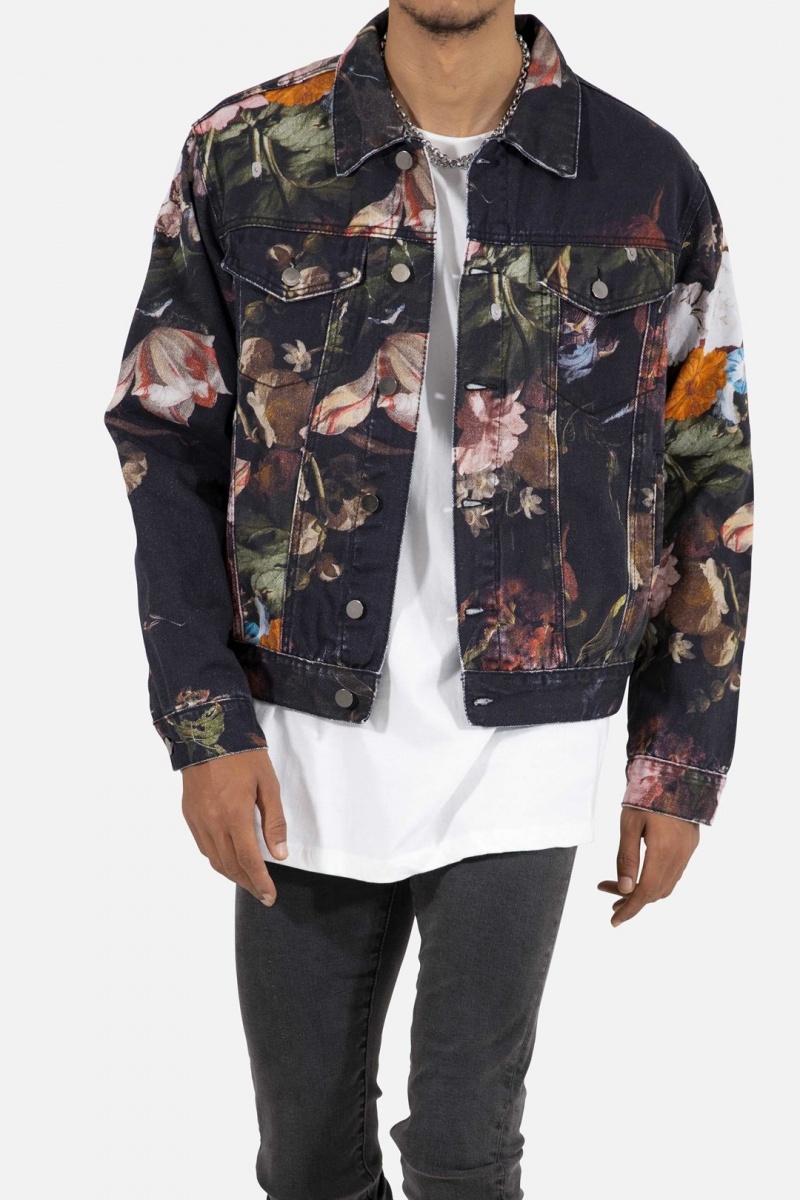 Vestes Mnml Floral Trucker Jacket Multi Homme | LUG-7833893