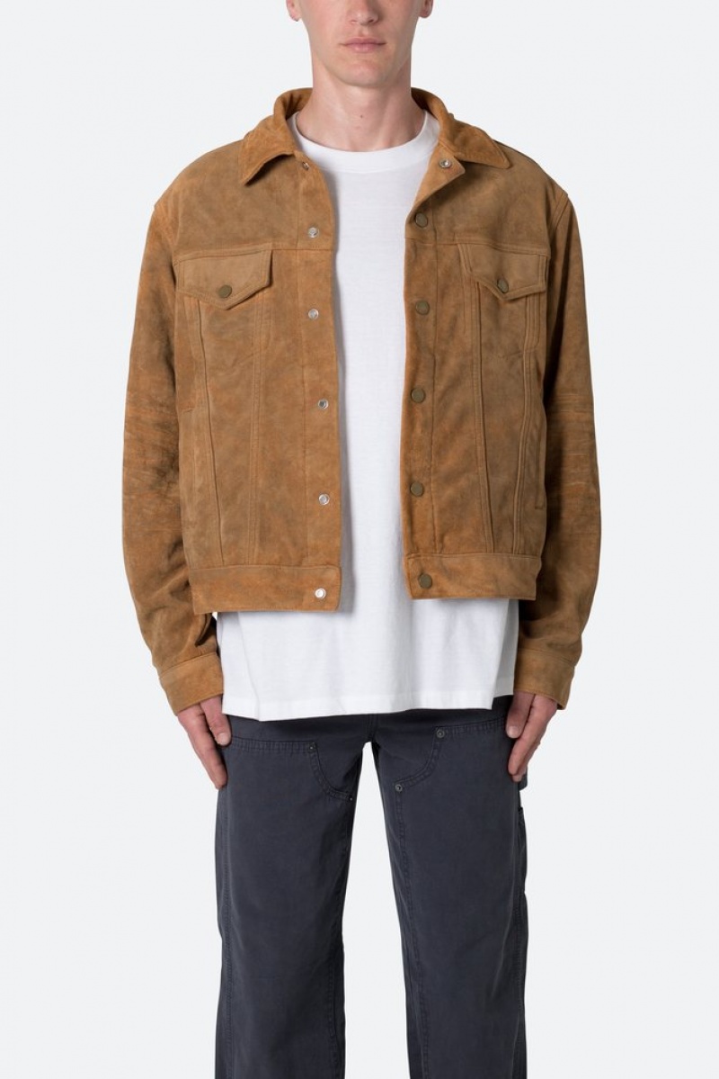 Vestes Mnml Daim Trucker Jacket Marron  | AWA-8362143