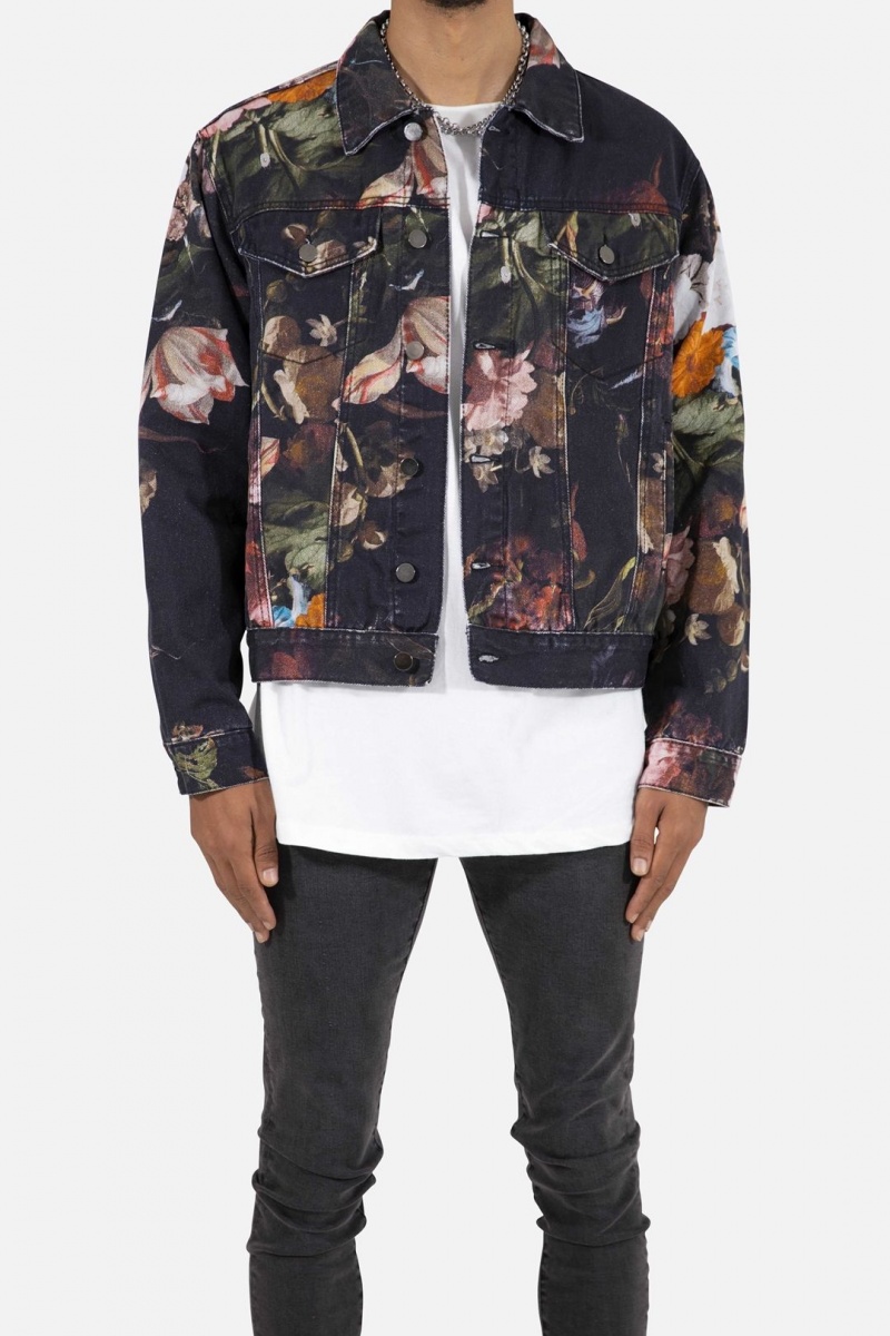 Vestes Mnml Floral Trucker Jacket Multi Homme | LUG-7833893