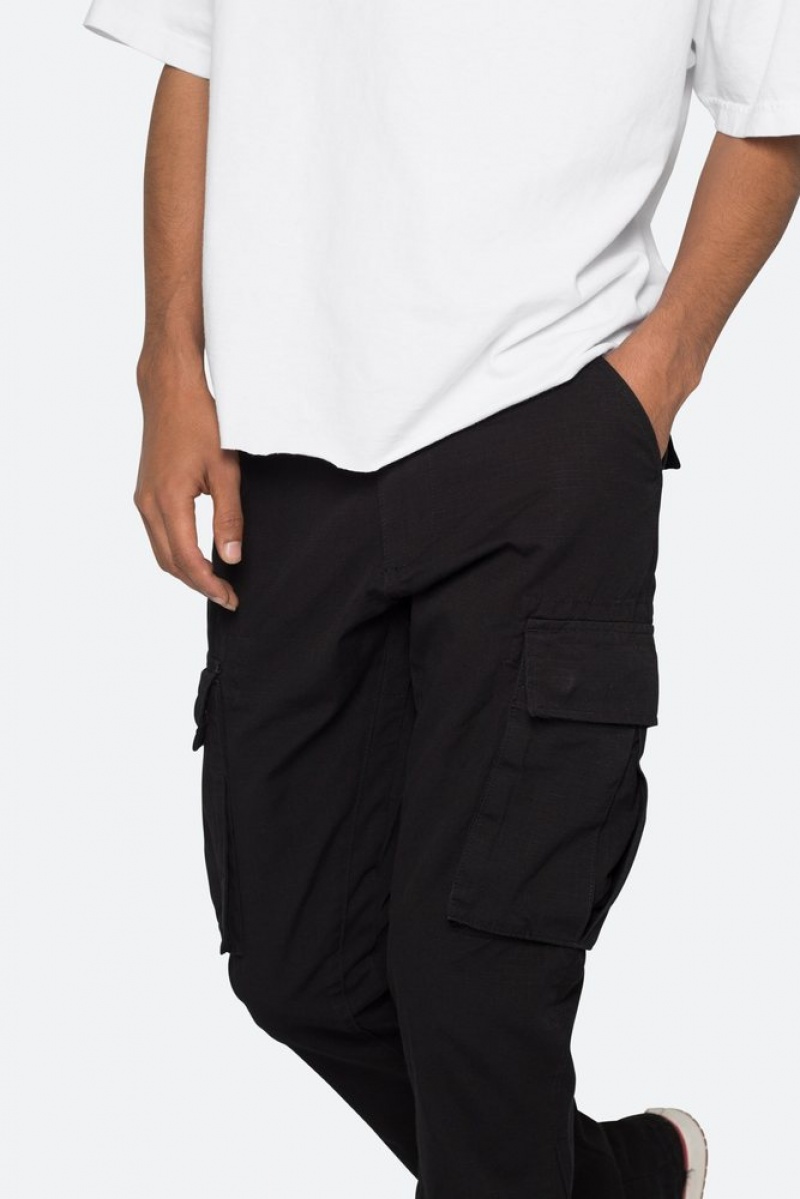 Cargos Mnml Bootcut Cargo Pants Noir  | YEP-6523691