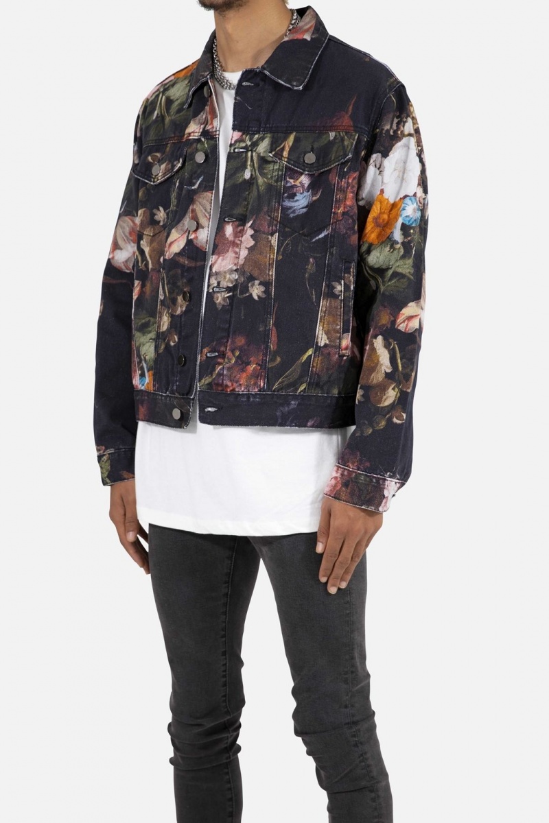 Vestes Mnml Floral Trucker Jacket Multi Homme | LUG-7833893