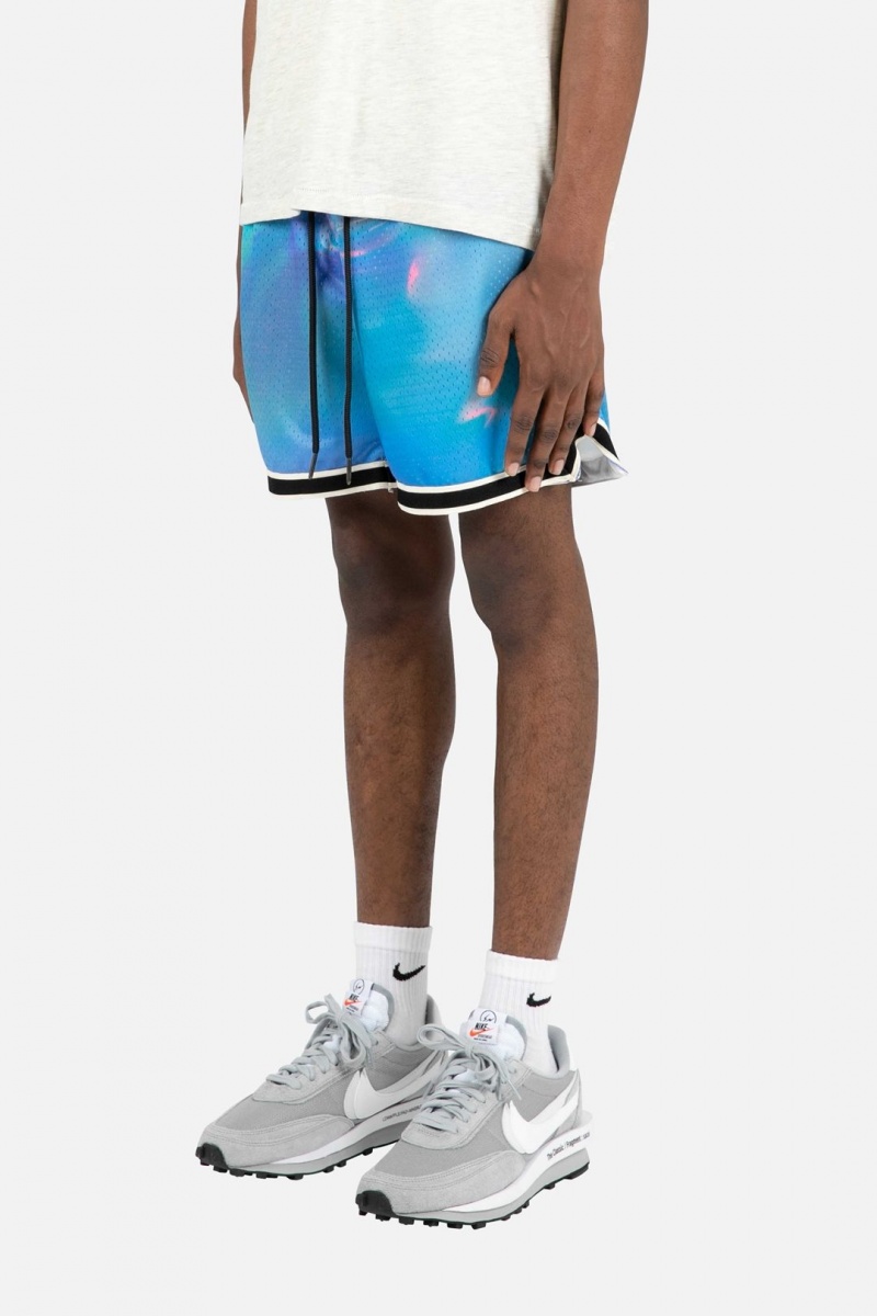 Short Mnml Digital Basketball Shorts Bleu Homme | LBO-3033043