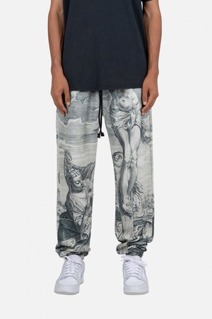 Pantalon Survêtement Mnml Renaissance Sweatpants Black/White  | AKP-8179865