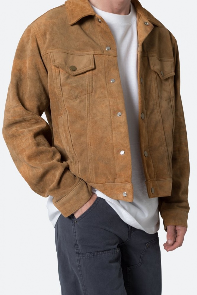 Vestes Mnml Daim Trucker Jacket Marron  | AWA-8362143