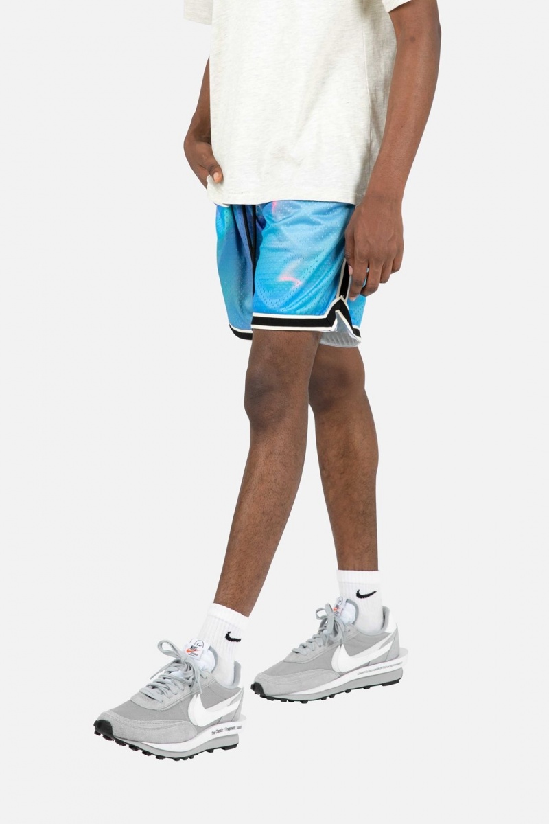 Short Mnml Digital Basketball Shorts Bleu Homme | LBO-3033043