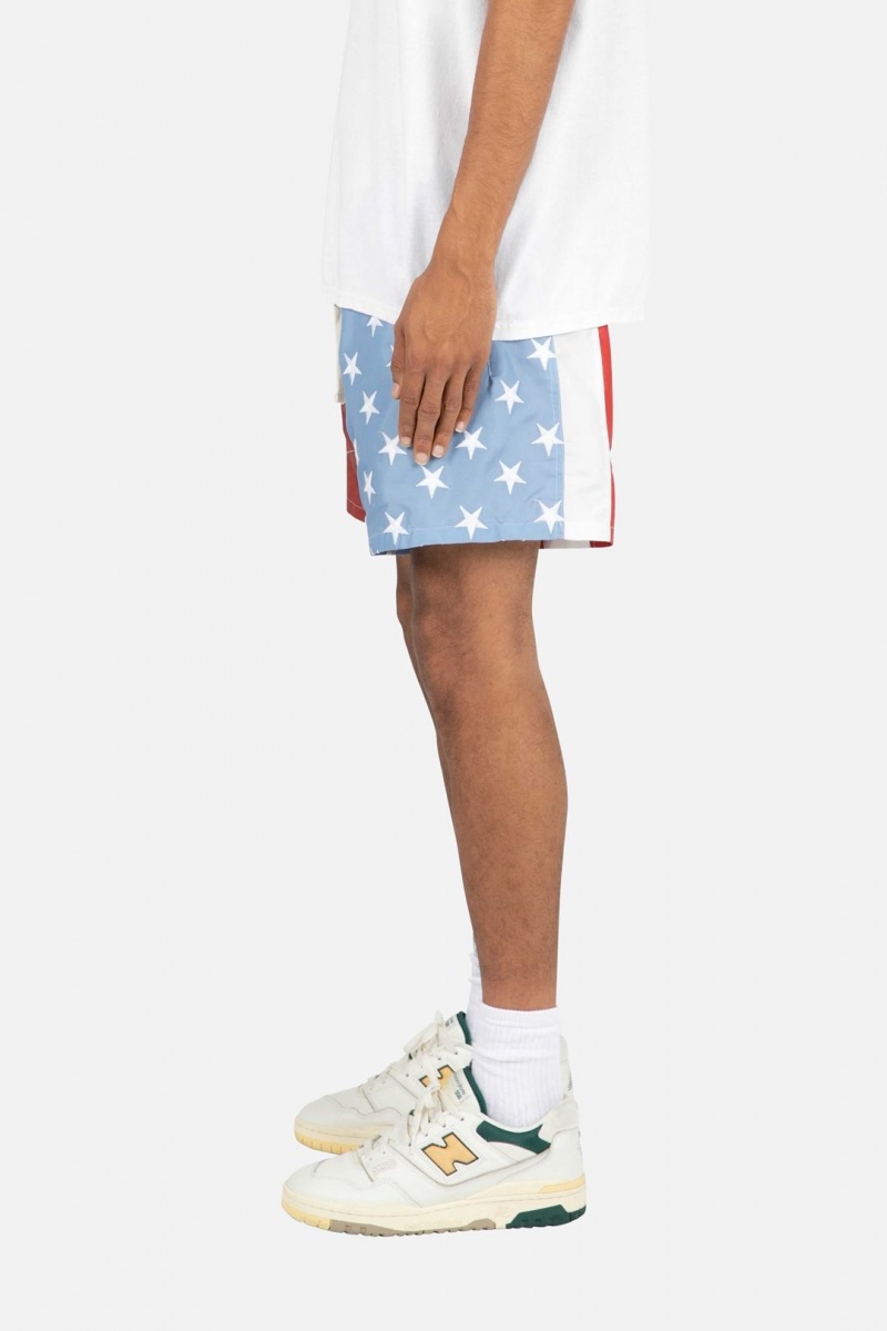 Short Mnml Flag Shorts Red/White/Blue Homme | ZVC-3562184