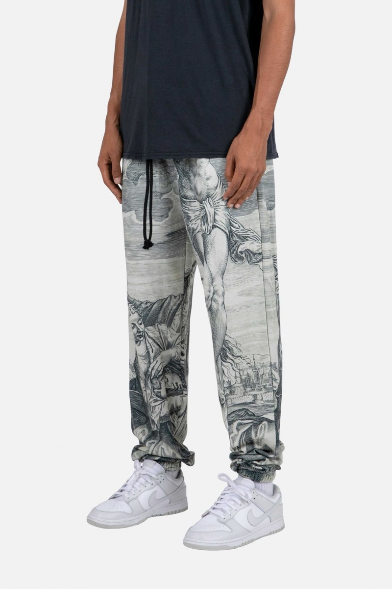 Pantalon Survêtement Mnml Renaissance Sweatpants Black/White  | AKP-8179865