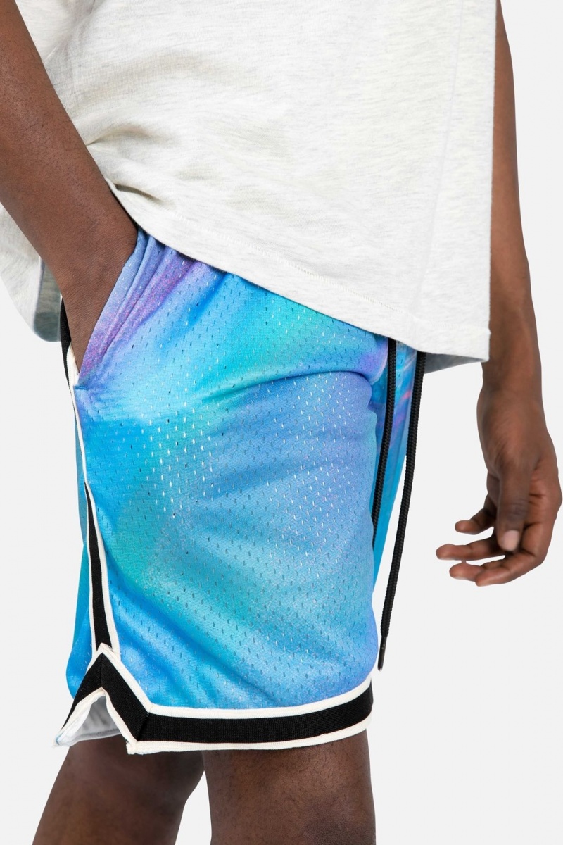 Short Mnml Digital Basketball Shorts Bleu Homme | LBO-3033043