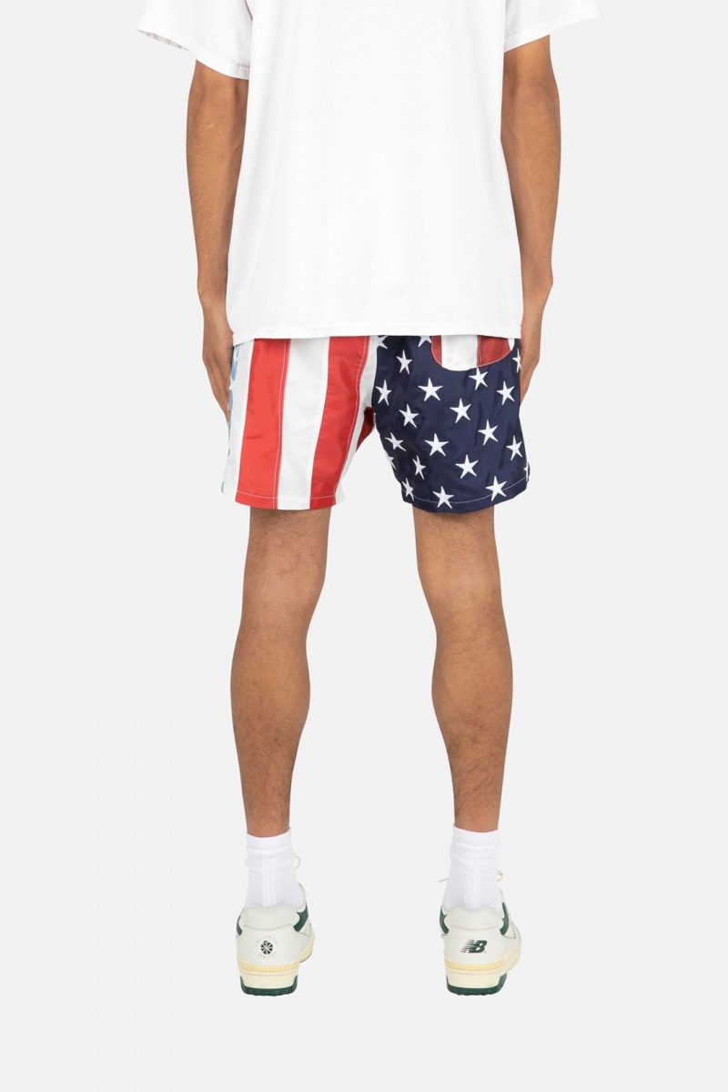 Short Mnml Flag Shorts Red/White/Blue Homme | ZVC-3562184