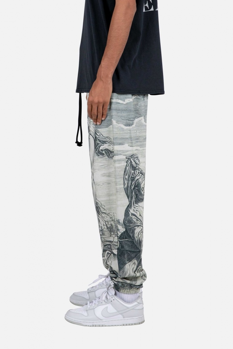 Pantalon Survêtement Mnml Renaissance Sweatpants Black/White  | AKP-8179865