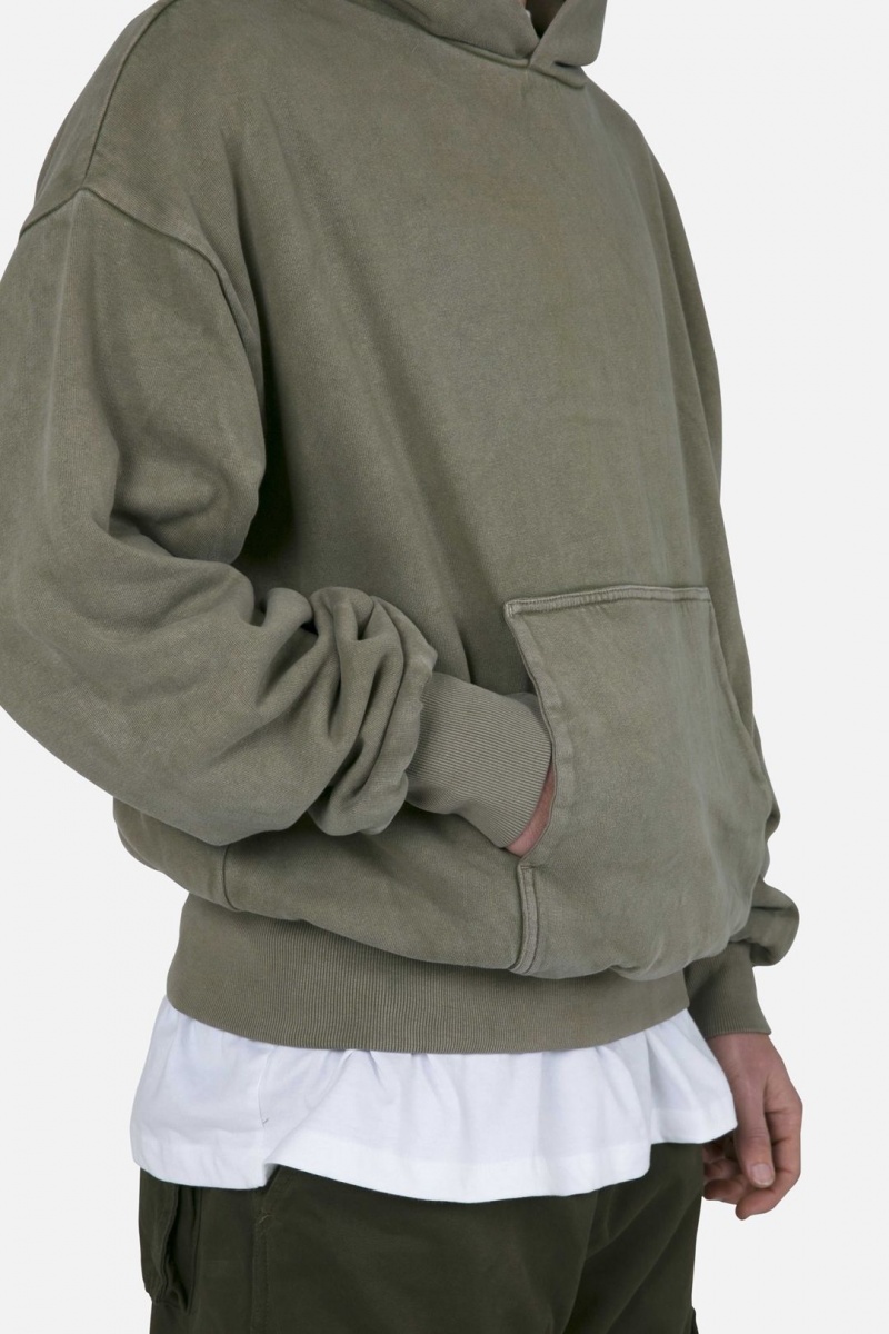 Sweat a Capuche Mnml Double Layer Hoodie Vert Olive  | ZOS-3948142