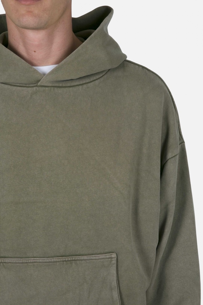 Sweat a Capuche Mnml Double Layer Hoodie Vert Olive  | ZOS-3948142