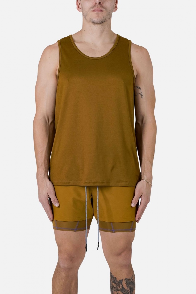 Debardeur Mnml Course Tank Marron  | TNW-2403392