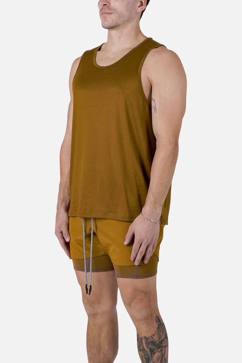 Debardeur Mnml Course Tank Marron  | TNW-2403392