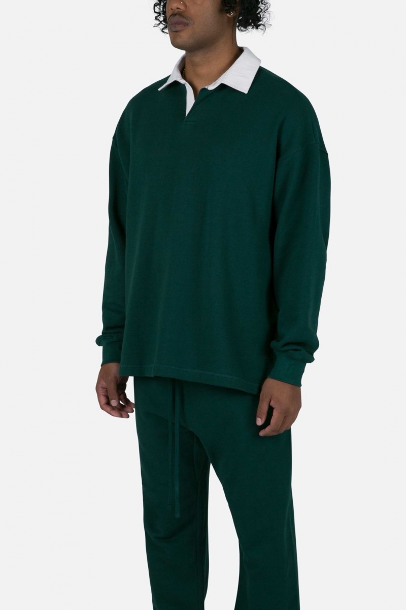 Long Sleeve Tees Mnml Every Day Rugby L/S Shirt Vert  | AEO-8765111