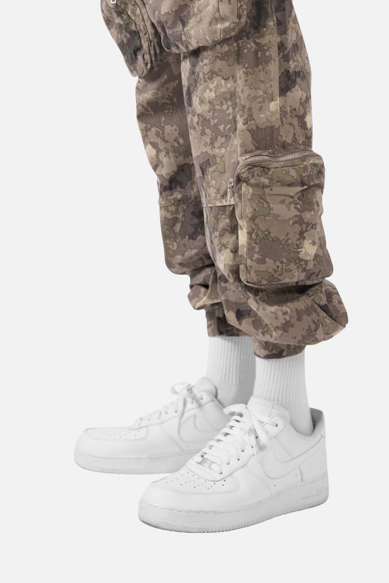 Cargos Mnml Zippé Cargo Pants Camouflage Homme | TSU-0755378