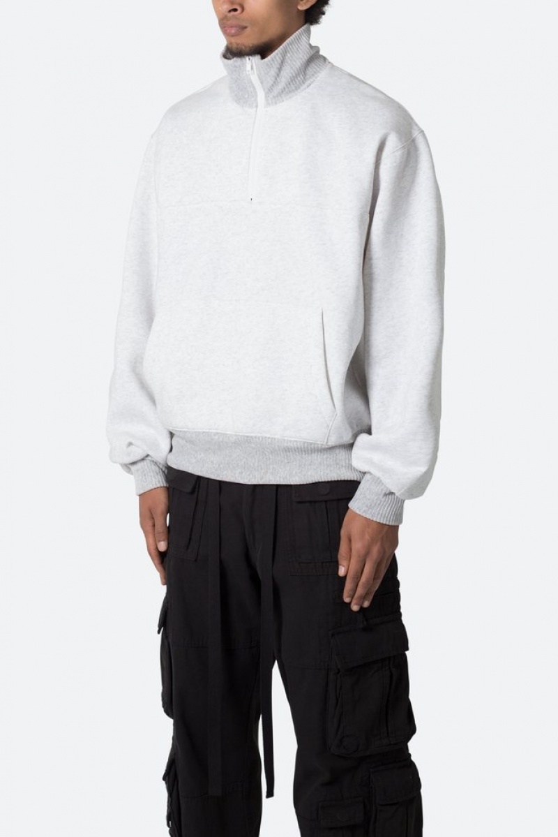 Sweats Mnml Washed 3/4 Fleece Pullover Grise  | LFA-7167350