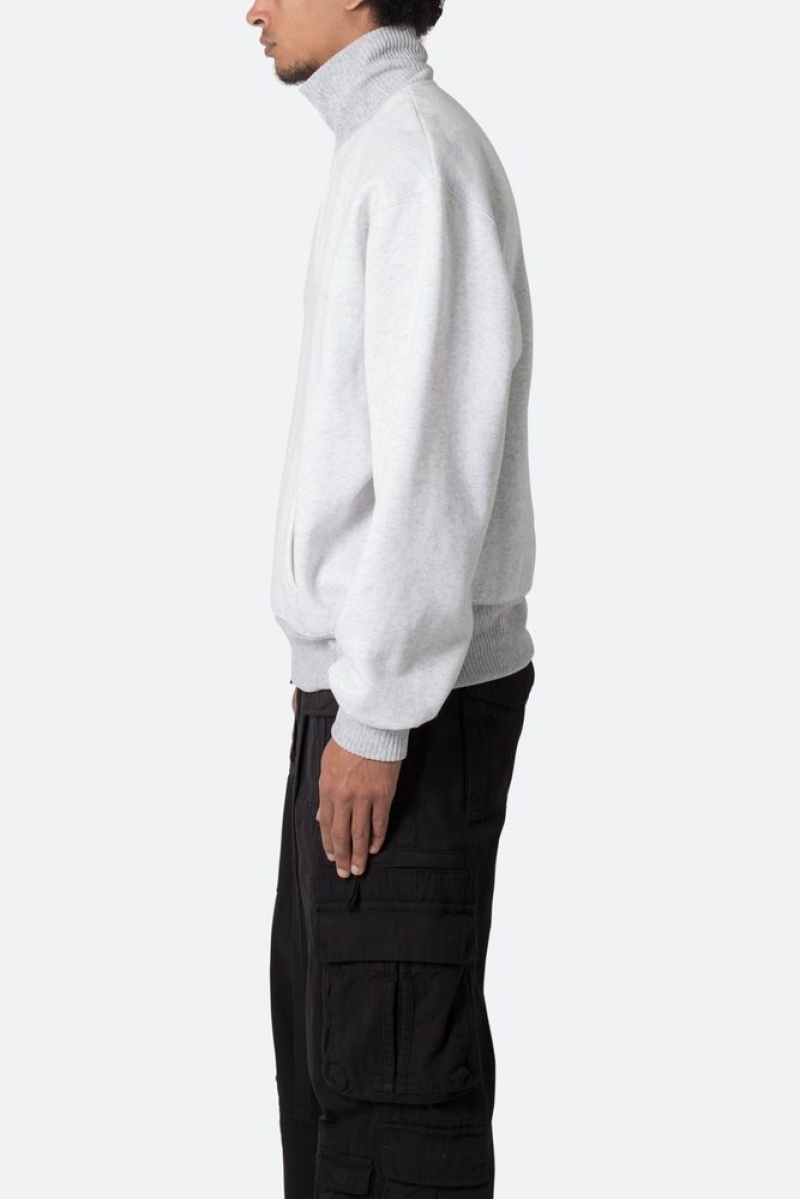 Sweats Mnml Washed 3/4 Fleece Pullover Grise  | LFA-7167350