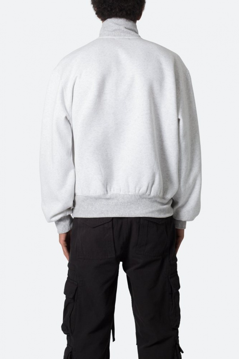 Sweats Mnml Washed 3/4 Fleece Pullover Grise  | LFA-7167350