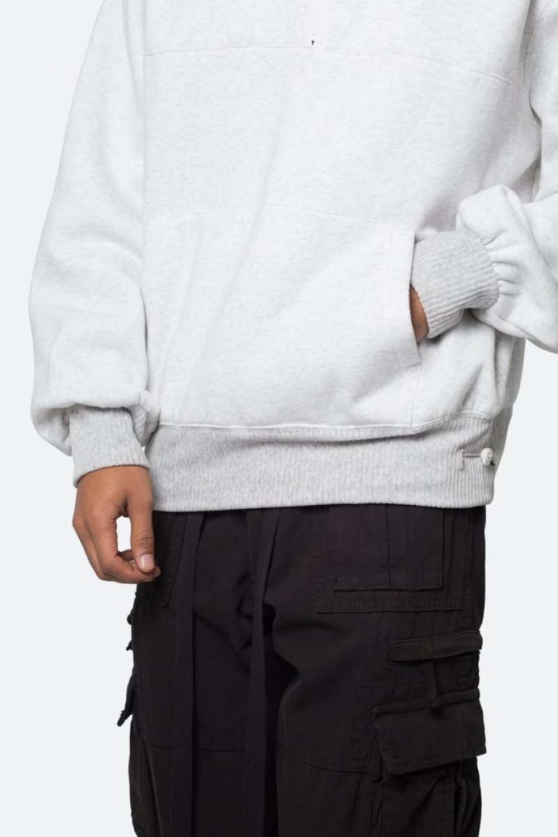 Sweats Mnml Washed 3/4 Fleece Pullover Grise  | LFA-7167350