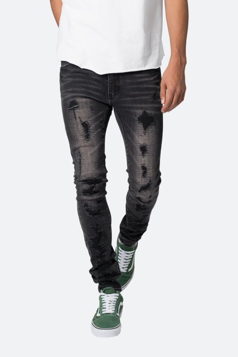 Skinny Denim Mnml X565 Mince Denim Noir  | OHG-6212560