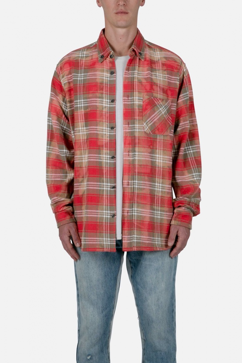 Chemises Mnml Scorpion Vintage Flannel Shirt Red/Brown  | OWC-3172810